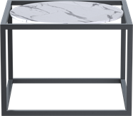 Black Linear Side Table Round
